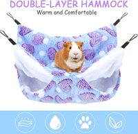 Lot de 2 hamacs suspendus pour petits animaux, accessoires de cage pour cochon d'Inde, furet, chinchilla, perroquet, petaur, écureuil, hamster