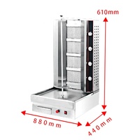 Grill Commercial Extérieur à Gaz à Vendre pour Shawarma, Adana Doner Kebab, et Chawarma – Machine de BBQ