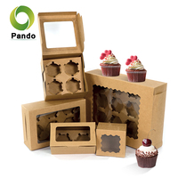 Boîte à Cupcake Cookie Baking Muffin 2 pour fête de mariage d'anniversaire Boîte à Cupcake et emballage personnalisés