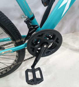 Racing Mountain Downhill Bicicleta Marco de acero 21 velocidades Freno de disco Twist Grip Shifter Suspensión delantera Ruedas de aleación de aluminio - Product Image 4