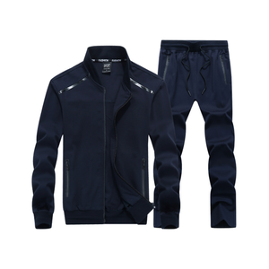 Trajes de <span class=keywords><strong>jogging</strong></span> de algodón Conjunto de chándales de 2 piezas Cortavientos en blanco Cintura elástica Chándal de hombre al aire libre de gran tamaño Precio de fábrica - Product Image 3