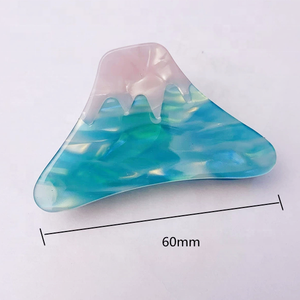 Pinza de Pelo de Fibra de Acetato para Mujer en Azul, Horquilla con Diseño de Monte Fuji, Elegante para Cola de Caballo en la Parte Posterior de la Cabeza - Product Image 2