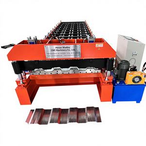 Machine de formage de panneaux de toiture métallique pour conteneurs et wagons, avec tuiles en acier coloré, certifiée CE, contrôle PLC - Product Image 1