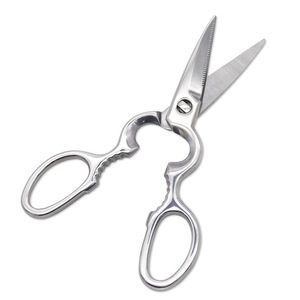 Stainless Steel <b>Kitchen</b> <b>Scissors</b> Mirror Finish All Steel Straight Head For Home Use - Product Image 1