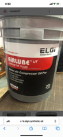 En stock, lubrifiant et liquide de refroidissement synthétiques pour compresseur d'air, adaptés aux équipements de compresseur d'air à vis Elgi. Fluide synthétique 20L