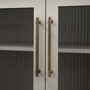 Tiradores de armario Santaya de latón macizo antiguo con patrón de cruz diamantada y bronce, tiradores en T de 320 mm de longitud - Product Image 5