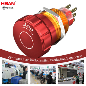 Botão de Parada de Emergência Metálico à Prova d'Água IP67 em Latão/Aço Inoxidável para Segurança Industrial (Botão E-Stop) - Product Image 1