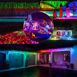 Đèn LED Trang Trí Ngày Lễ Giáng Sinh Đèn Dây LED Pixel RGB WS2811 Đèn LED Ngoài Trời DC5V Đủ Màu Có Thể Lập Trình Tự Cắt