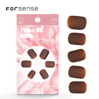 Ongles pressés courts mats à étiquette privée, vente en gros, simples, unis, faux ongles réutilisables, pointes d'ongles artificielles complètes avec boîte