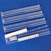 Supports de Mahjong en Acrylique Transparent 2-en-1 Durables et Minimalistes, Portables pour 4 Joueurs, pour Jeu Américain et Divertissement Familial
