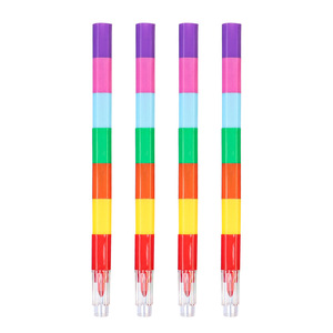 Multi-color Crayon Building <b>Block</b> Stacking 12 Colors Crayon for Kids Stack and Build Crayons - Product Image 3