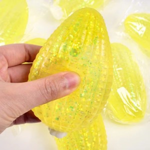 Factory Supply Malt Sugar Corn Squeezing Toy Slow <b>Rebound</b> Gold Powder Simulation Decompression Toy Ball for Girls Wholesale - Product Image 1
