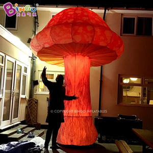 เห็ดเป่าลมขนาดยักษ์พร้อมไฟ LED สำหรับตกแต่งดอกไม้ในวันคริสต์มาส - Product Image 4