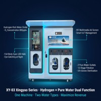Máquina expendedora de agua con fichas prepago RO 800 GPD, quiosco de recarga de agua purificada con función de autolimpieza y sanitización UV para la construcción