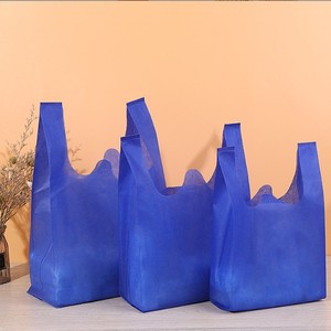 Khuyến mại PP không dệt TNT Túi hàng tạp hóa không dệt t Áo sơ mi túi siêu thị không dệt vest <span class=keywords><strong>Carrier</strong></span> mua sắm túi - Product Image 4