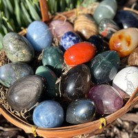 Œufs de cristal naturels de Pâques, ornements, œufs d'oiseaux, artisanat, boîte cadeau, emballage, fabriqué en Chine