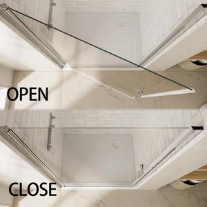 Charnière pivotante <span class=keywords><strong>pour</strong></span> <span class=keywords><strong>paroi</strong></span> <span class=keywords><strong>de</strong></span> <span class=keywords><strong>douche</strong></span>, <span class=keywords><strong>profilé</strong></span> aluminium mural, fixation mur-verre, sans verre - Product Image 2