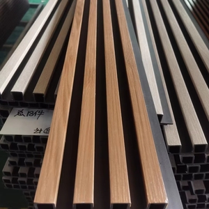 WPC gỗ tấm Tường PVC UV WPC tường rãnh tấm nội thất WPC Panel tường tấm vật liệu xây dựng - Product Image 1