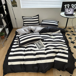 Ensemble de literie blanc Queen <span class=keywords><strong>King</strong></span> Size High Premium 4pcs Ensembles de housse de couette 4-en-1 - Product Image 6
