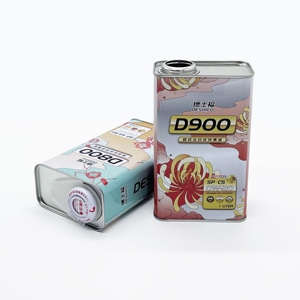Boîte en fer blanc rectangulaire de 1L personnalisée en usine avec impression offset pour l'emballage d'huile moteur - Product Image 3