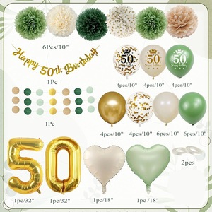 Kit d'<span class=keywords><strong>arche</strong></span> de ballons personnalisée en gros pour fête d'anniversaire avec ballons en latex, chromés et bannière - Product Image 2