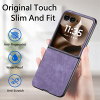 Coque de Téléphone Mobile en Cuir PU de Luxe pour MOTO Razr 60 50 40 Ultra Mince Housse de Protection Arrière avec Étui Inclus