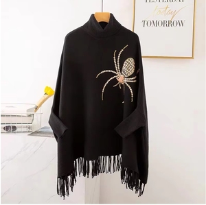 Maglione Pullover con paillettes primavera inverno con collo alto a forma di <span class=keywords><strong>ragno</strong></span> - Product Image 4