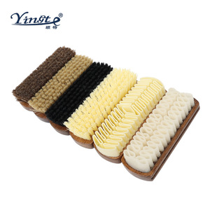 Yinste Solid Wood Shoe <b>Brush</b> Horse Hair Cleaning For <b>Suede</b> Leather Care - Product Image 4