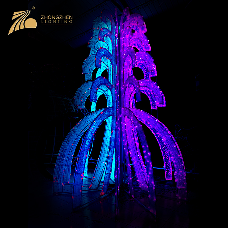 Оригинальные гигантские квадратные наружные декоративные осветительные приборы RGB для супермаркета, светодиодная подсветка для деревьев