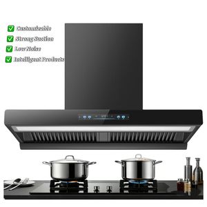 <span class=keywords><strong>Hotte</strong></span> <span class=keywords><strong>aspirante</strong></span> murale électrique en T à prix réduit, avec verre trempé, pour usage domestique et hôtelier, classe énergétique efficace - Product Image 1