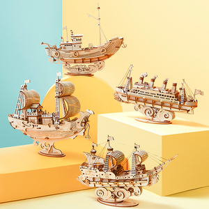 Robotime Rolife <span class=keywords><strong>3D</strong></span> DIY Maquette de Bateau TG305 Bois Artisanat Enfants Jouets Assemblage Puzzles en Bois - Product Image 4