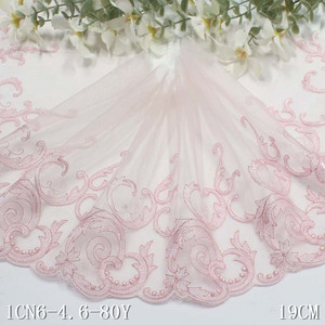 Accesorios de Lencería, Encaje de <span class=keywords><strong>Tul</strong></span> Bordado de 19 cm, Color <span class=keywords><strong>Rosa</strong></span> Claro - Product Image 6