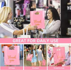 Bolsas de Plástico Desechables Biodegradables de HDPE para Compras de Alimentos, Tipo Camiseta/con Refuerzo Lateral, Personalizadas con Impresión de Agradecimiento, Embalaje en Cartón de PE - Product Image 3