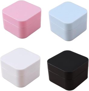 New Style Custom Color & Size White Pink Square Double Layer Wall <b>Jar</b> <b>Plastic</b> Cosmetic <b>Jars</b> for Skin Care Lotion and Cream - Product Image 2