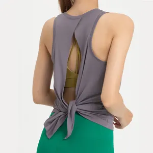Top Selling New Items Women Blank Sleeveless Activewear Backless Loose Fit Tank Top