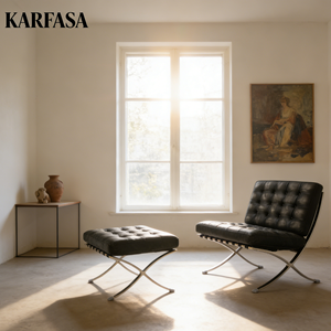 Ghế <span class=keywords><strong>Barcelona</strong></span> Series Hiện Đại Sang Trọng Da Thật Thép Không Gỉ Ghế Phòng Khách Ghế Thư Giãn Nội Thất Phòng Khách - Product Image 2