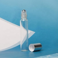Huile Essentielle Transparent 10 ml Rouleau Bouteille 10 ml Verre Roll On Bouteille Avec Métal Roll On Ball Portable Parfum Bouteille En Verre