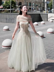 <span class=keywords><strong>Robe</strong></span> <span class=keywords><strong>de</strong></span> bal longue pour femme, élégante, à épaules dénudées, pour soirée formelle, romantique, pour bal <span class=keywords><strong>de</strong></span> promo ou <span class=keywords><strong>cocktail</strong></span>, ornée <span class=keywords><strong>de</strong></span> diamants - Product Image 4