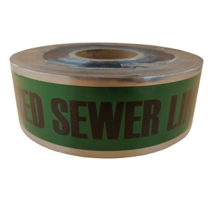 Cinta de Advertencia Detectable de 75 mm x 300 m, Amarilla y Negra, para Marcado de Tuberías Subterráneas de Gas y Servicios Públicos - Product Image 1