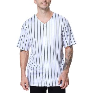 2025 Youth Baseball Jersey for Men and Boys Button-Down Pinstripe Softball Wear Breathable Polyester Set - Product Image 5