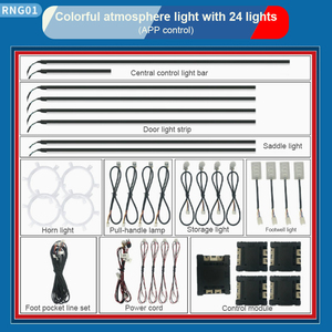22 1 Dream Color RGB Dynamic Car Interior LED Light Kit 70W Max Power <strong>Wire</strong> Connection APP <strong>Control</strong> for Ambient Atmosphere - Product Image 6