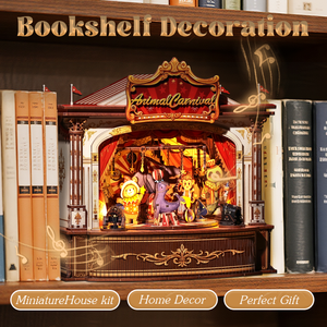 Cutebee Hot Bán 3D Câu Đố Bằng Gỗ Ttcb501 Động Vật Lễ Hội Tự Làm Âm Nhạc Hộp Tilt-A-Whirl Chế Độ Tự Làm Nhà Thu Nhỏ - Product Image 2