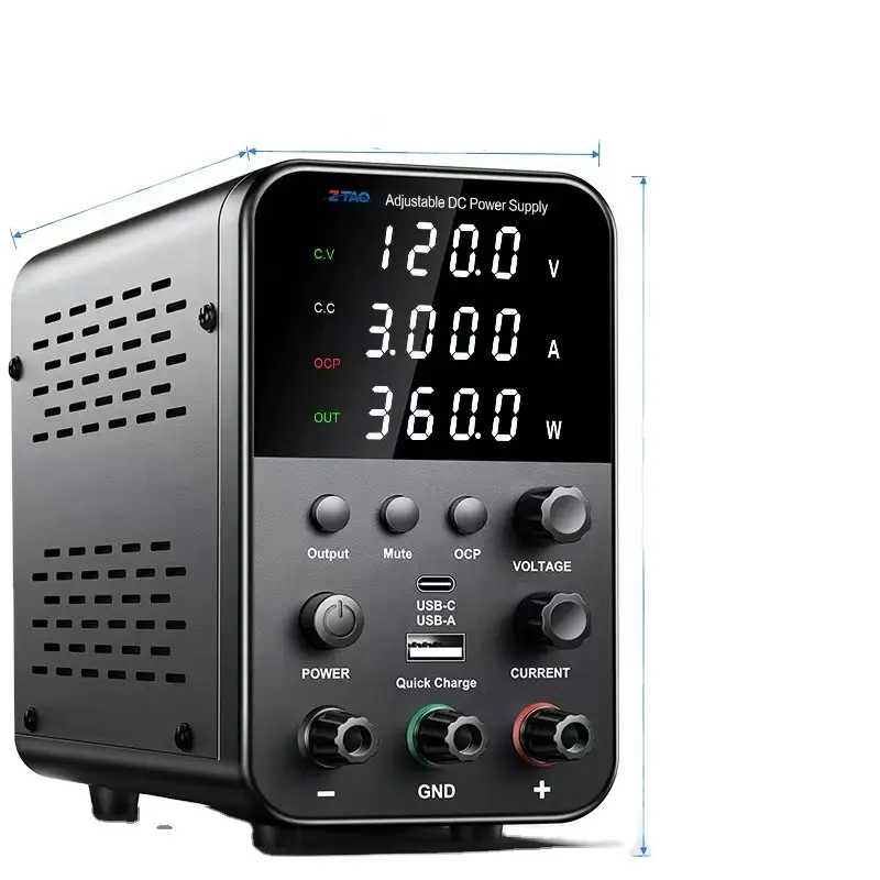 High quality 360W 30V 60V 120V 3A 5A 10A LED Display Four Digital Adjustable Switching Power Source DC Regulated Power Supply