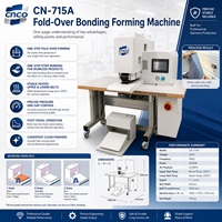 Machine de formage et de pliage pneumatique CNCO CN-715A 4500W pour bords de tissu sans couture, pliage en une seule passe, presse à chaud