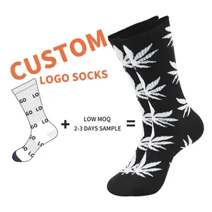 Design Your Own Fancy Sock Men Pattern Chaussettes Customize Cotton Unisex Crew Logo Socks