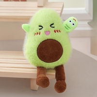 Groothandel Schattige Realistische Fruit Pluche Hangertjes Avocado Sinaasappel Perzik Zachte Sleutelhanger Pop Tas Charm OEM