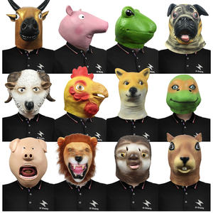 Masques en latex amusants avec des coiffures d'animaux mignons pour Halloween, cosplay, fête costumée, mascarade, festival, jouet, fournitures d'activités - Product Image 5
