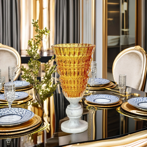 France Luxury Crystal Glass <b>Vase</b> Home Decoration Elegant Jardiniere Design Shining Bottle Pattern Tabletop Party Occasions BA16 - Product Image 2