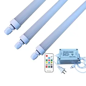 5 pcs/set RGB led tubo Luz Multicolor Colorido Impermeável T8 Tubo Lâmpada WS2812 Controlador Remoto com Adaptador