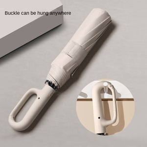 23 Inch Ring Buckle 10-Bone Automatic Folding Sunny Rainy Dual-Purpose Large <b>Windproof</b> Double Car Sunshade <b>Umbrella</b> Set - Product Image 1